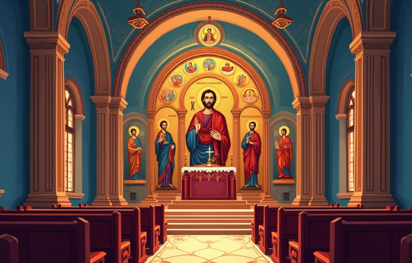 Ікони храму богослов’я в барвах