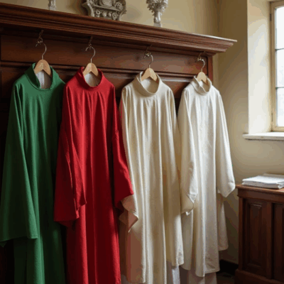 Символіка богослужбових кольорів і облачень гід для мирян